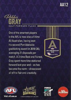 2019 Select Dominance - 2018 All Australian #AA12 Robbie Gray Back